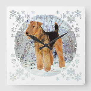 Wintertime Quadratische Wanduhr