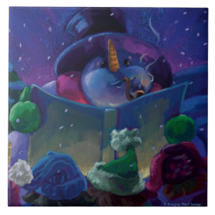 Wintertime Reading Fliese