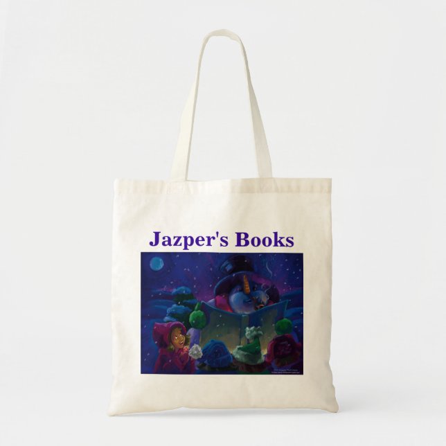 Wintertime Reading Personalisiert Book Bag Tragetasche (Vorne)