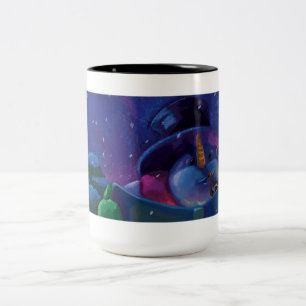 Wintertime Reading Zweifarbige Tasse