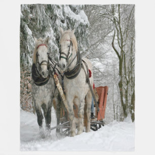 Wintertime Sleigh Ride Fleecedecke