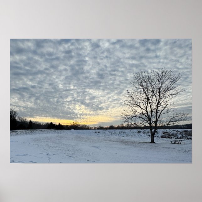 Wintertime Sunset Foto Poster (Vorne)