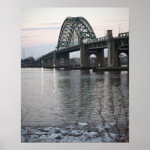 Wintertime Tacony-Palmyra Bridge Poster
