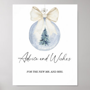 Wintertipps und Wünsche für Neuvermählte Poster
