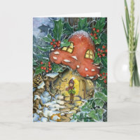 Wintertoadstoole Weihnachtskarte