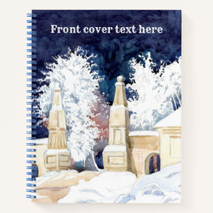 Wintertor bei Nacht Notizbuch