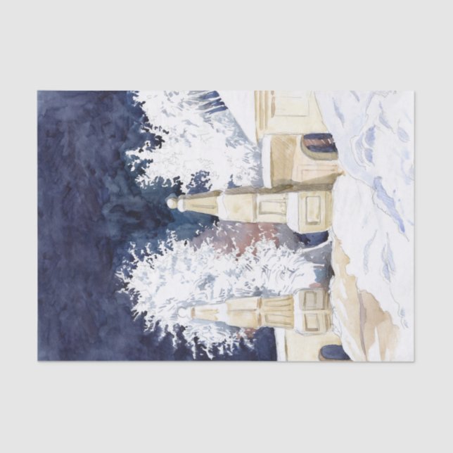 Wintertor bei Nacht (Skizze) Seidenpapier (Vorderseite)