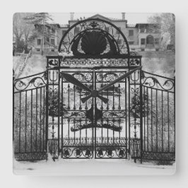 Wintertor Quadratische Wanduhr