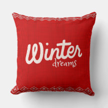 Winterträume Gestricktes Muster – Gemütliches rote