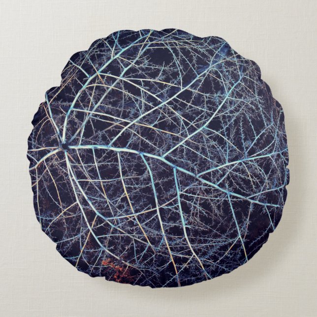 WinterTumbleweed Rundes Kissen (Vorderseite)