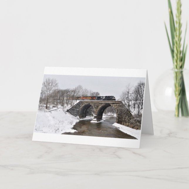 Winterüberquerung Feiertagskarte (Vorderseite)