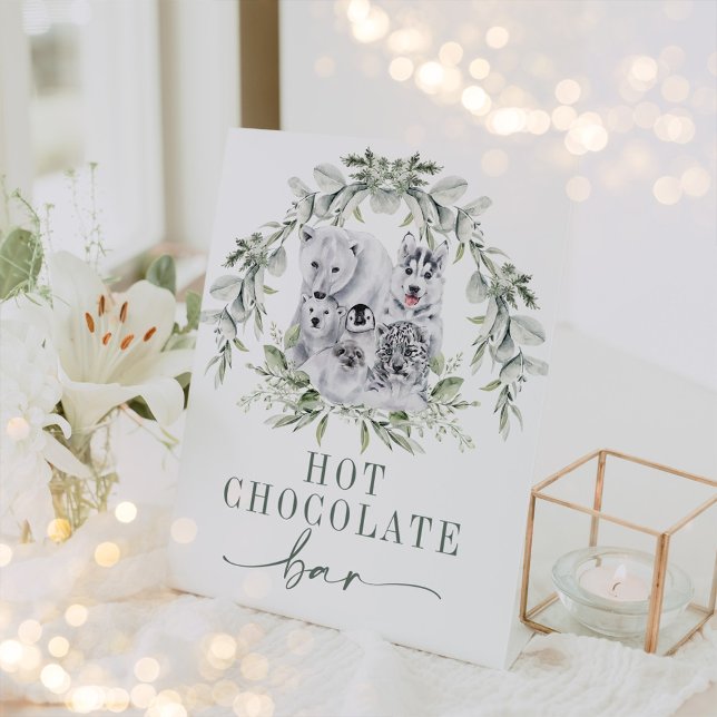 Winterurlaub Artische Tiere Hot Chocolate Bar Sockelschild (Von Creator hochgeladen)