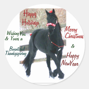 Winterurlaub-Aufkleber Runder Aufkleber