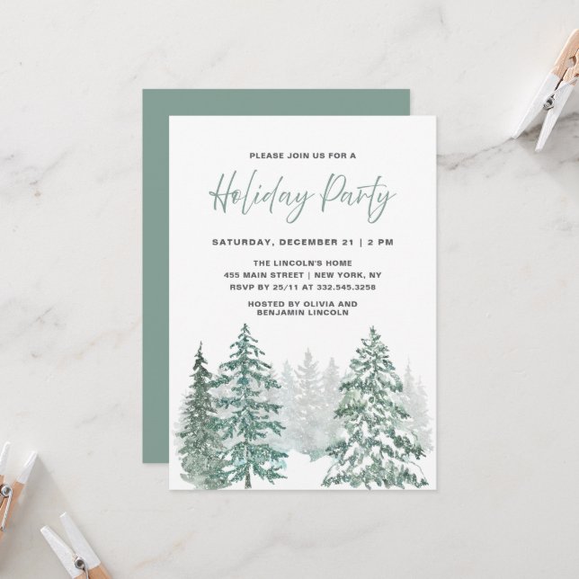 Winterurlaub Einladung (Vorderseite/Rückseite Beispiel)