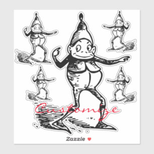Winterurlaub Elf Gnome Thunder_Cove Aufkleber