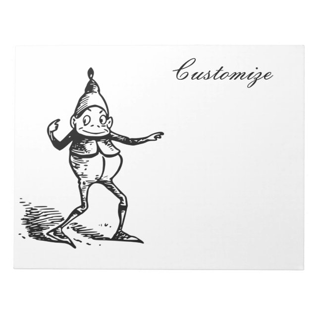 Winterurlaub Elf Gnome Thunder_Cove Notizblock (Vorderseite)