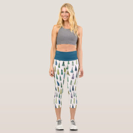 Winterurlaub Evergreen Trees Capri Leggings
