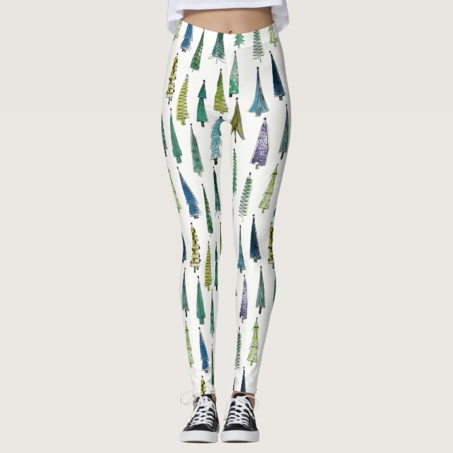 Winterurlaub Evergreen Trees Leggings (Vorderseite)