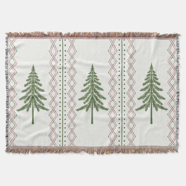 Winterurlaub Gemütliche Hütte Pine Tree Decke (Vorderseite)