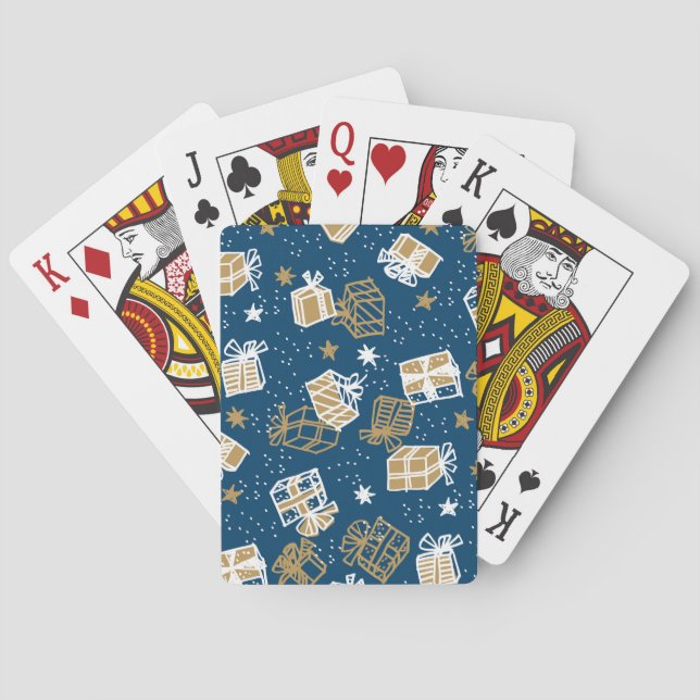 Winterurlaub Geschenkboxen Muster Spielkarten (Rückseite)