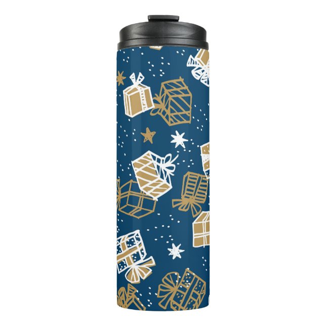 Winterurlaub Geschenkboxen Muster Thermosbecher (Vorderseite)