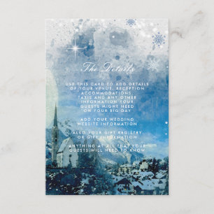 Winterurlaub - Hochzeitsinformationen Begleitkarte