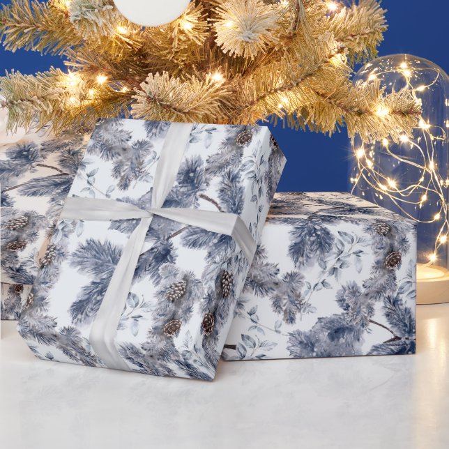 Winterurlaub im Aquarell Geschenkpapier (Feiertage)