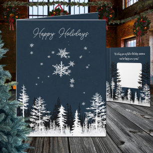 Winterurlaub im Weißen Wald - Happy Holidays Moder Feiertagskarte