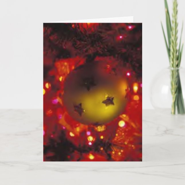 Winterurlaub-Karte: "Eine Verzierung " Feiertagskarte (Vorderseite)