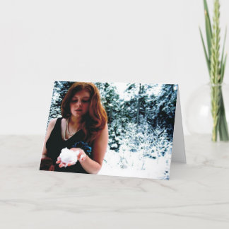 Winterurlaub-Karte: "Magie durch die Handvoll " Feiertagskarte