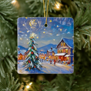 Winterurlaub Keramikornament