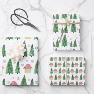 Winterurlaub Land Schönheit Geschenkpapier Set