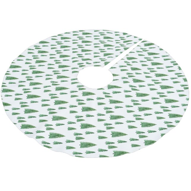 Winterurlaub Land Schönheit Polyester Weihnachtsbaumdecke (Schrägansicht)