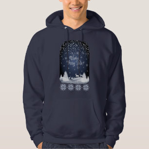 Winterurlaub Märchen Fantasy Schneebedeckter Wald Hoodie