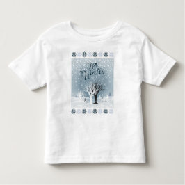 Winterurlaub Märchen Fantasy Snowy Forest Kleinkind T-shirt
