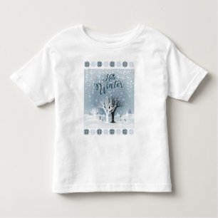 Winterurlaub Märchen Fantasy Snowy Forest Kleinkind T-shirt