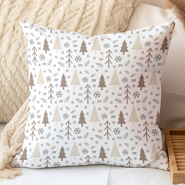 Winterurlaub-Muster Kissen (Holiday Winter Pattern Throw Pillow by MINTIC DESIGN STUDIO)
