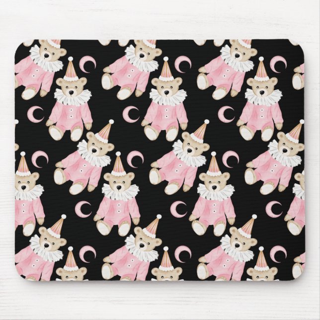 Winterurlaub pastellfarbene Weihnachtskindermuster Mousepad (Vorne)