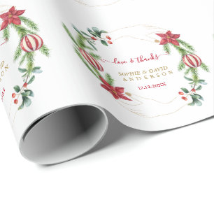 Winterurlaub Pine Cones Weihnachtsbälle Hochzeit Geschenkpapier