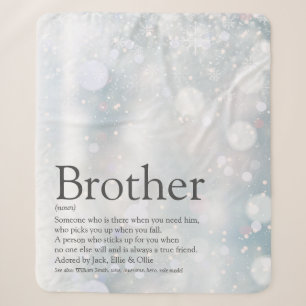 Winterurlaub Schneeflocken Cooler Bruder Zitat Sherpadecke