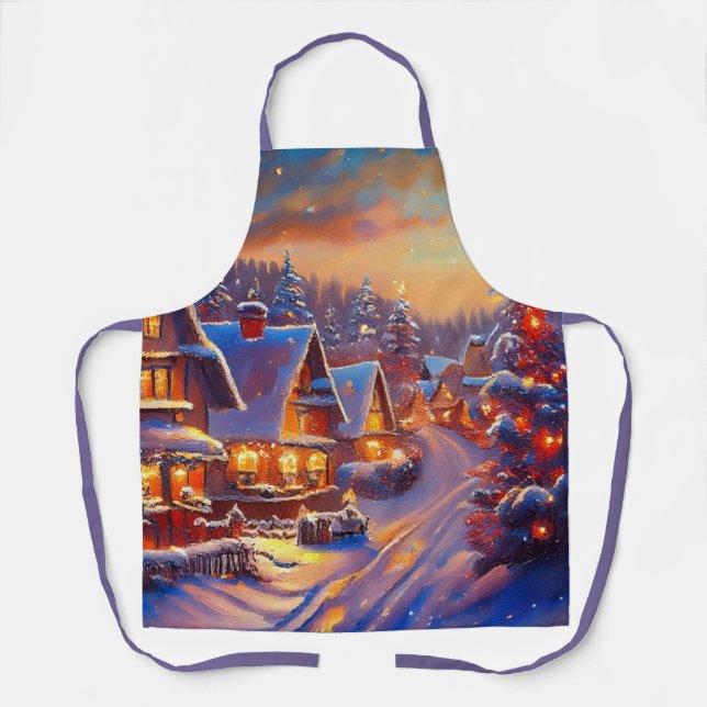 Winterurlaub Schürze (Vorderseite)