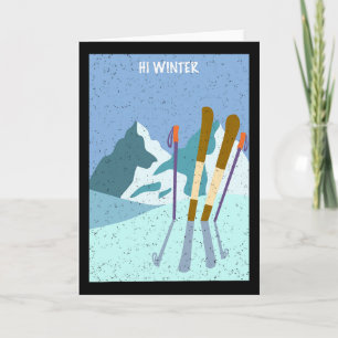 Winterurlaub Ski Weihnachten X-mas Skifahren Skifa Karte