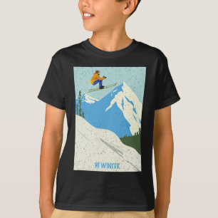 Winterurlaub Ski Weihnachten X-mas Skifahren Skifa T-Shirt