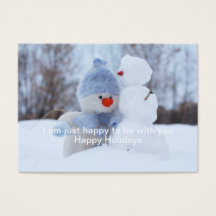 Winterurlaub Snowman Gruß