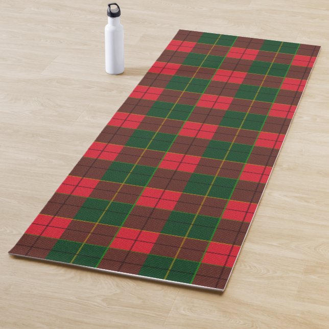 Winterurlaub Tartan-Muster schottisch rot grün Yogamatte (Beispiel)