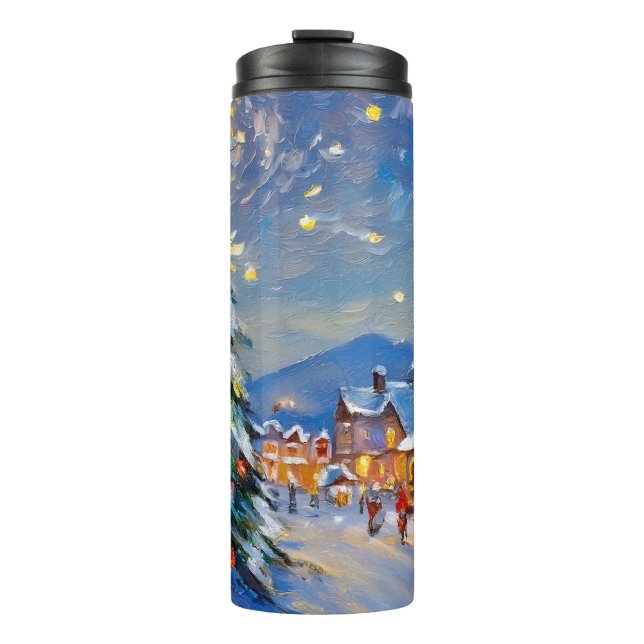 Winterurlaub Thermosbecher (Vorderseite)