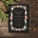 Winterurlaub Weihnachten Party Schwarz Custom Colo Einladung<br><div class="desc">Passen Sie den Text an,  um jedes Ereignis zum Anzug zu bringen. Anpassen,  um Hintergrundfarbe und Text zu ändern</div>