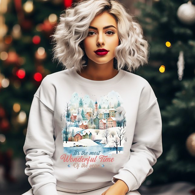 Winterurlaub Weihnachtsdorf Sweatshirt (Von Creator hochgeladen)