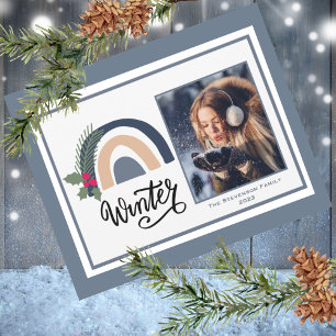 Winterurlaub Weihnachtskarte Foto Feiertagskarte