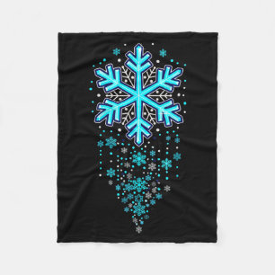 Winterurlaubsbekleidung - Blaue Schneeflockenkaska Fleecedecke